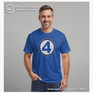 Marvel Blue Men's Fantastic Four Tee